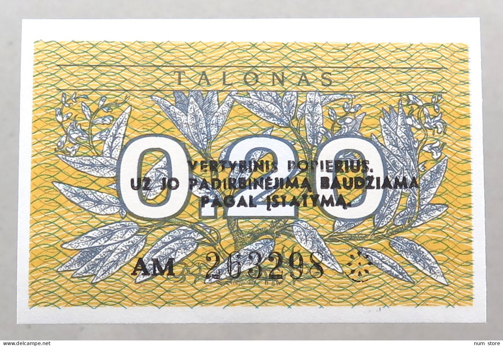 LITHUANIA 0.2 TALONAS 1991 TOP #alb050 0683 - Litouwen