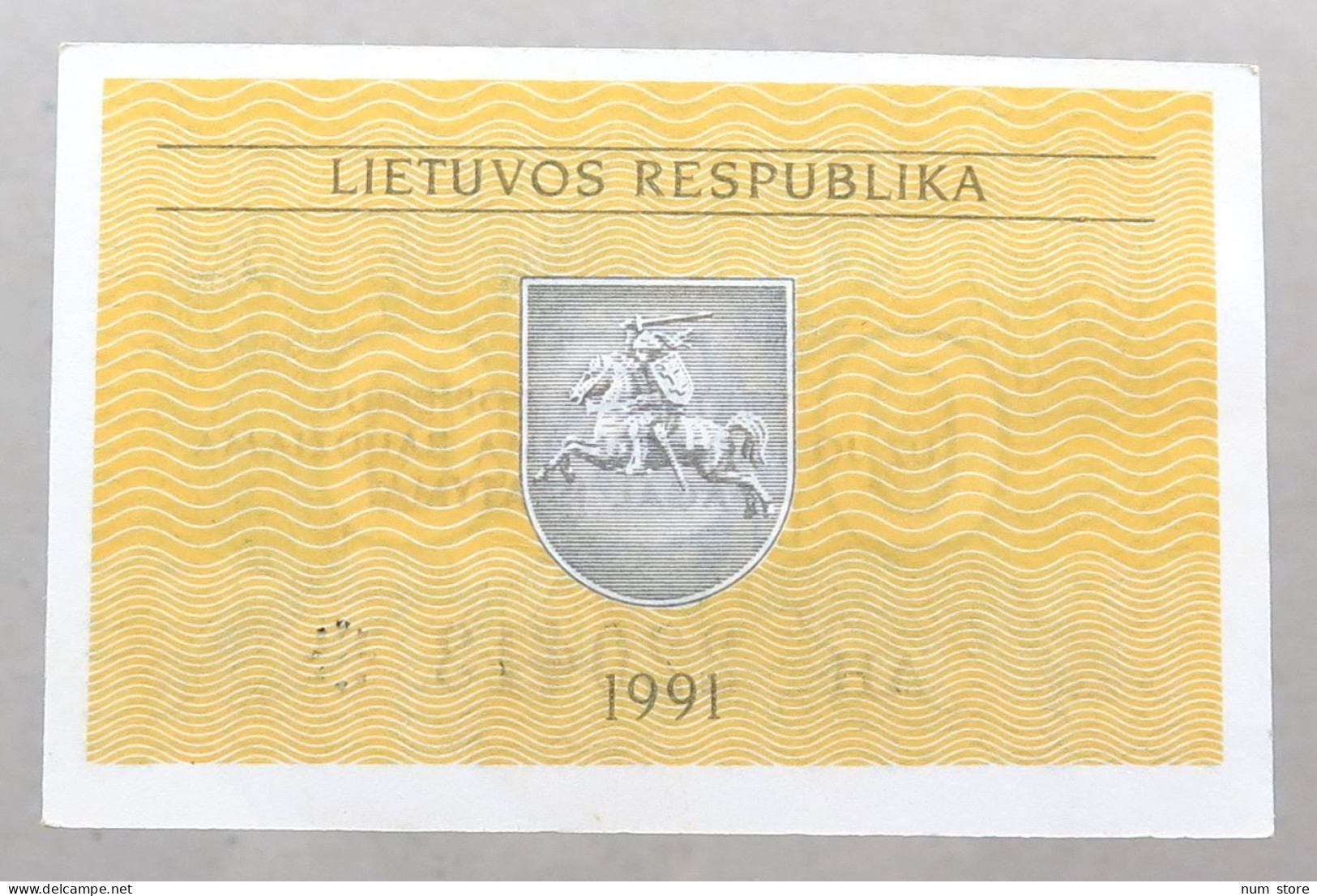 LITHUANIA 0.5 TALONAS 1991 TOP #alb050 0689 - Lithuania