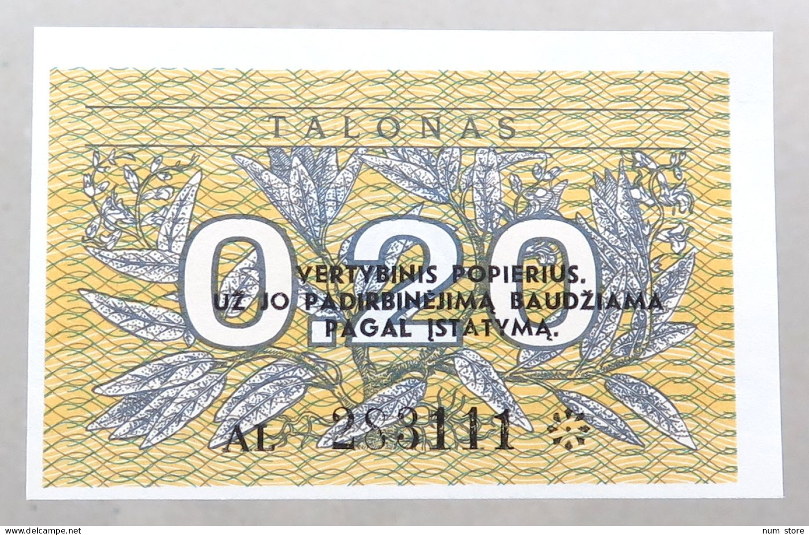 LITHUANIA 0.2 TALONAS 1991 TOP #alb051 1863 - Litouwen