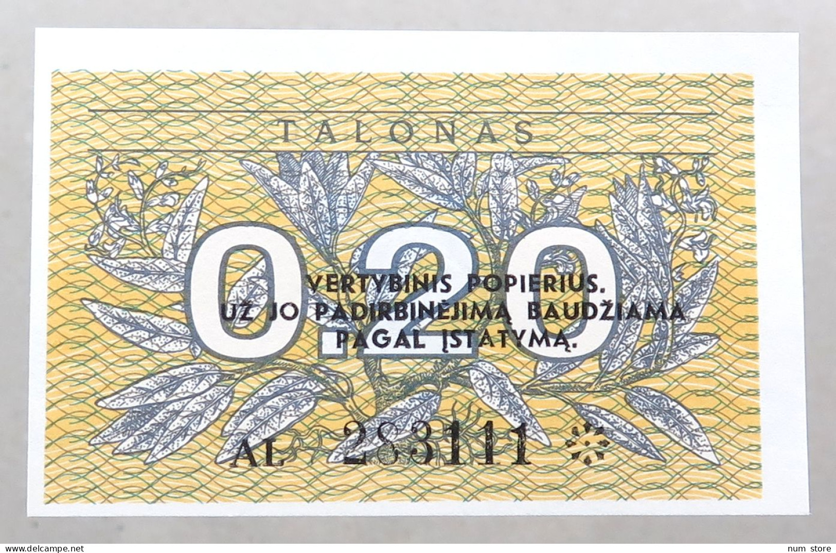 LITHUANIA 0.2 TALONAS 1991 TOP #alb051 1863 - Lituanie