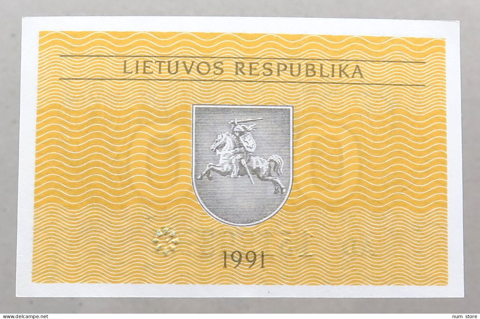 LITHUANIA 0.1 TALONAS 1991 TOP #alb050 0671 - Lituanie