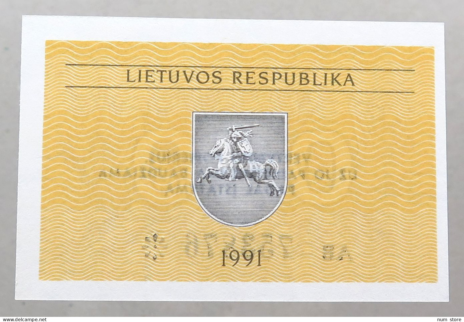 LITHUANIA 0.1 TALONAS 1991 TOP #alb050 0665 - Lituanie