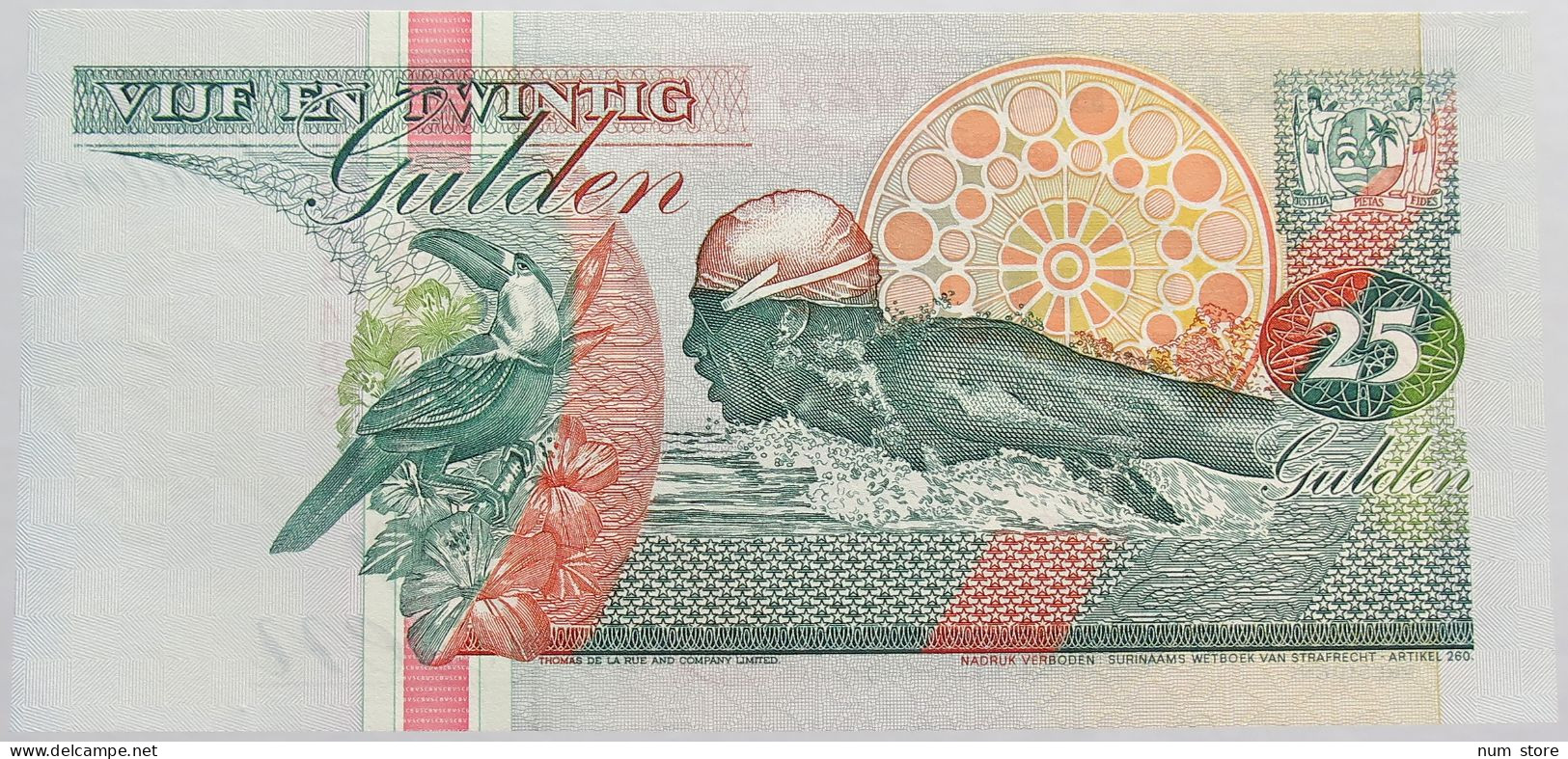 SURINAME 25 GULDEN TOP #alb014 0365 - Surinam