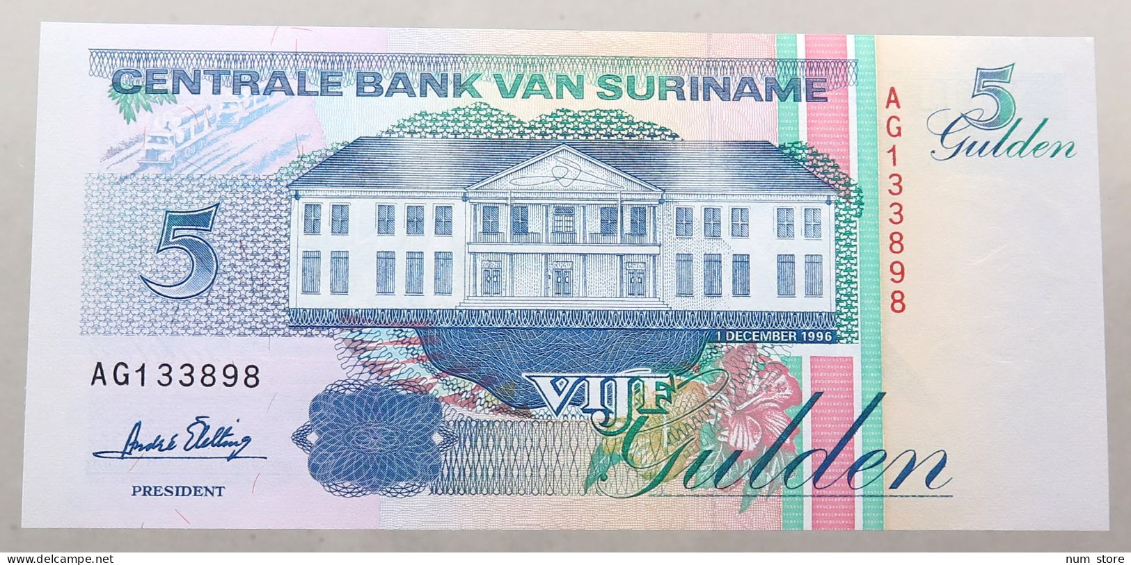 SURINAME 5 GULDEN 1996 TOP #alb050 0503 - Surinam