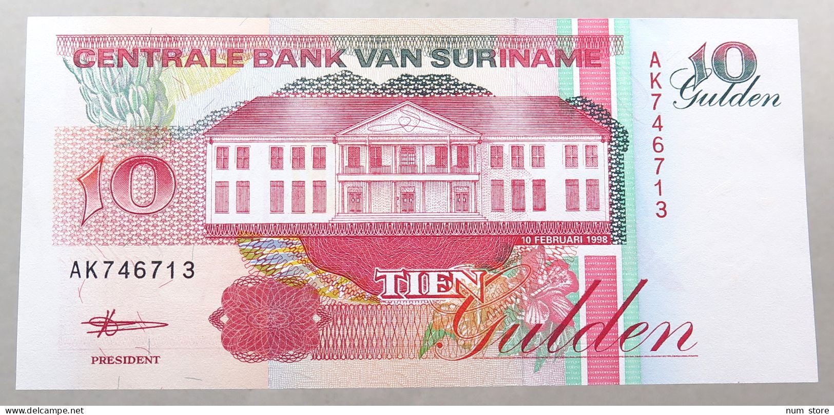 SURINAME 10 GULDEN 1998 TOP #alb050 0501 - Surinam