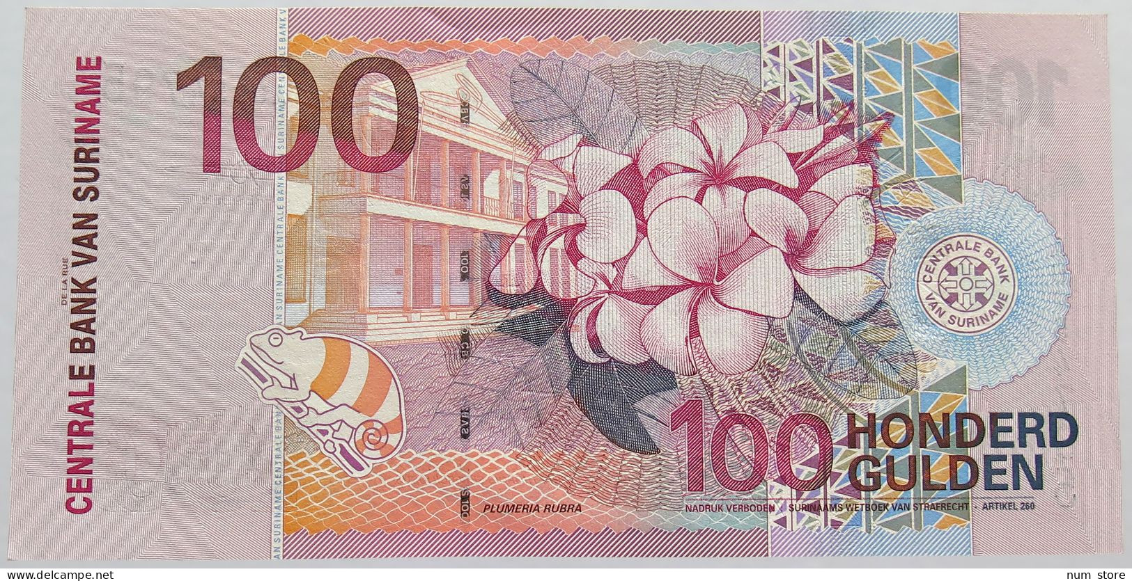 SURINAME 100 GULDEN 2000 TOP #alb013 0131 - Surinam