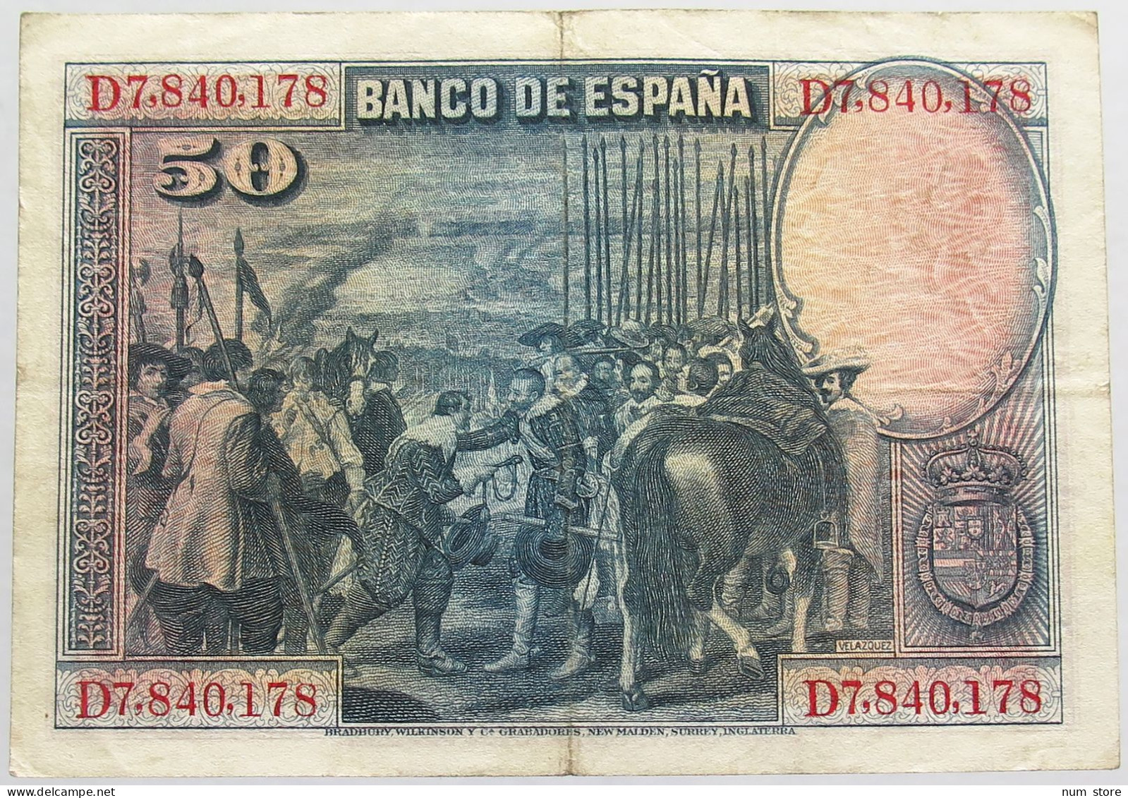 SPAIN 50 PESETAS 1928 #alb018 0265 - 50 Peseten