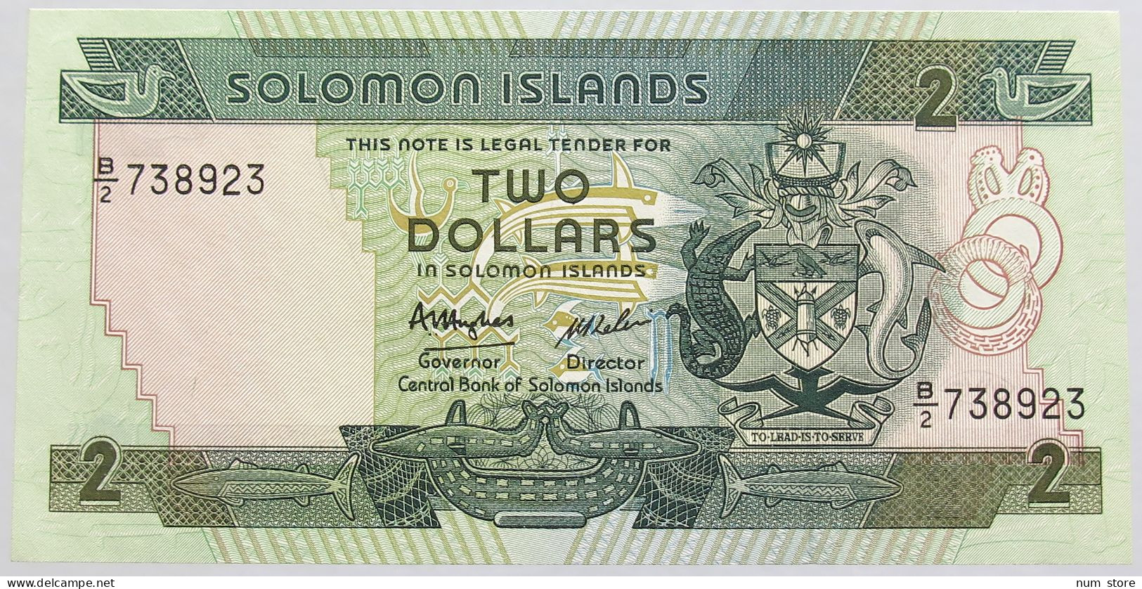 SOLOMON ISLANDS 2 DOLLARS UNC #alb018 0049 - Salomons