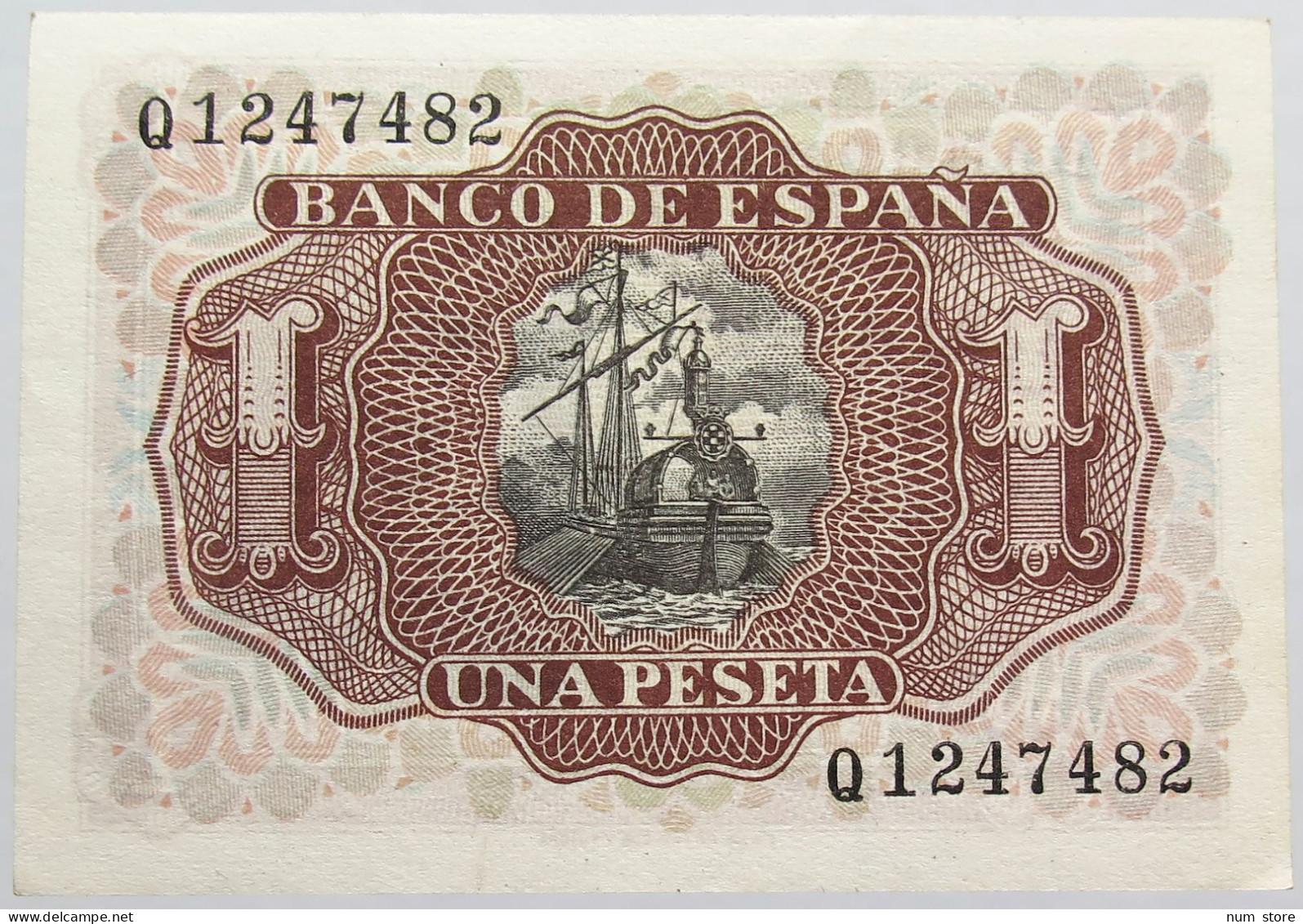 SPAIN 1 PESETA 1953 TOP #alb014 0443 - 1-2 Pesetas