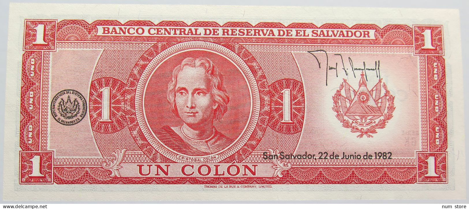 SALVADOR 1 COLON 1982 TOP #alb013 0223 - Salvador