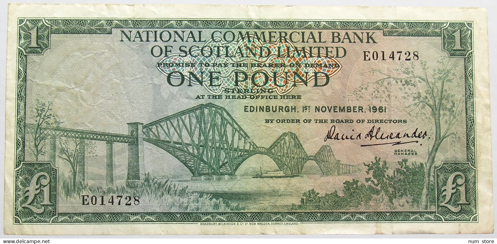 SCOTLAND 1 POUND 1961 #alb013 0203 - 1 Pond