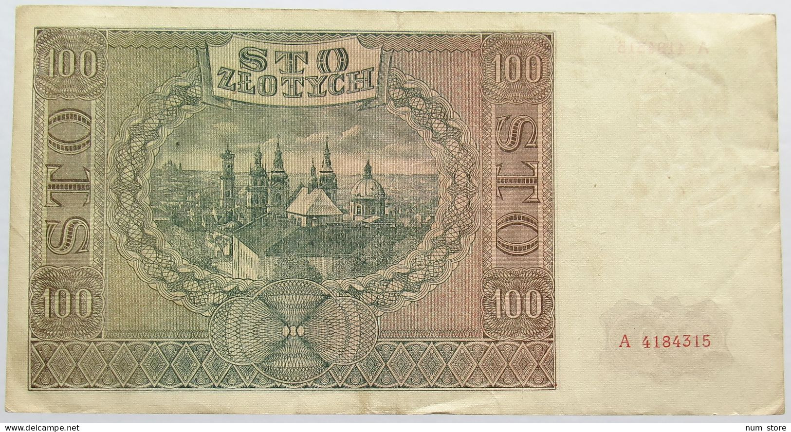 POLAND 100 ZLOTYCH 1941 #alb015 0109 - Pologne