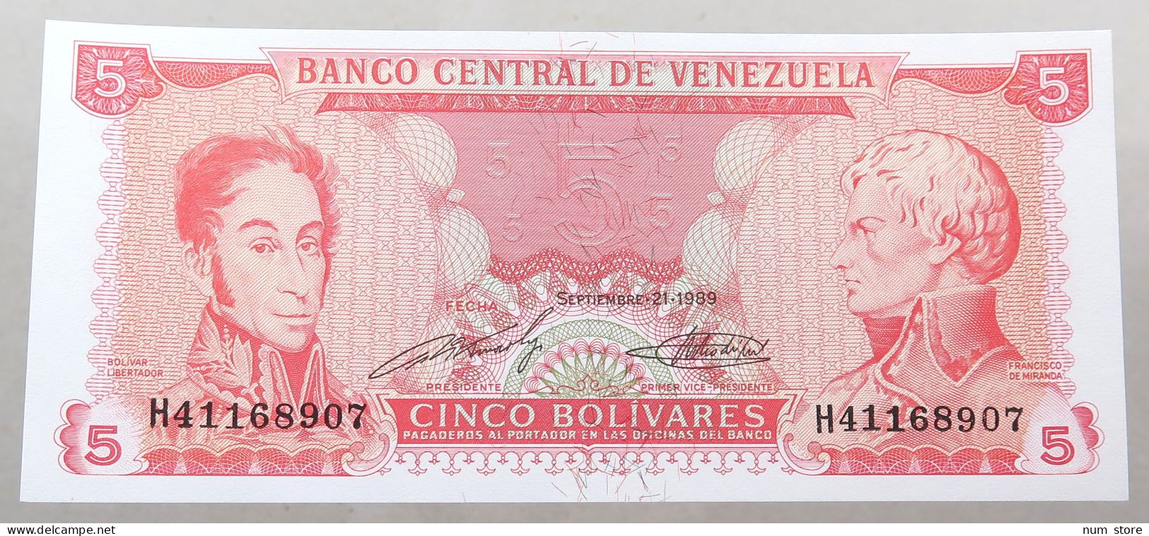 VENEZUELA 5 BOLIVARES 1989 TOP #alb051 1757 - Venezuela