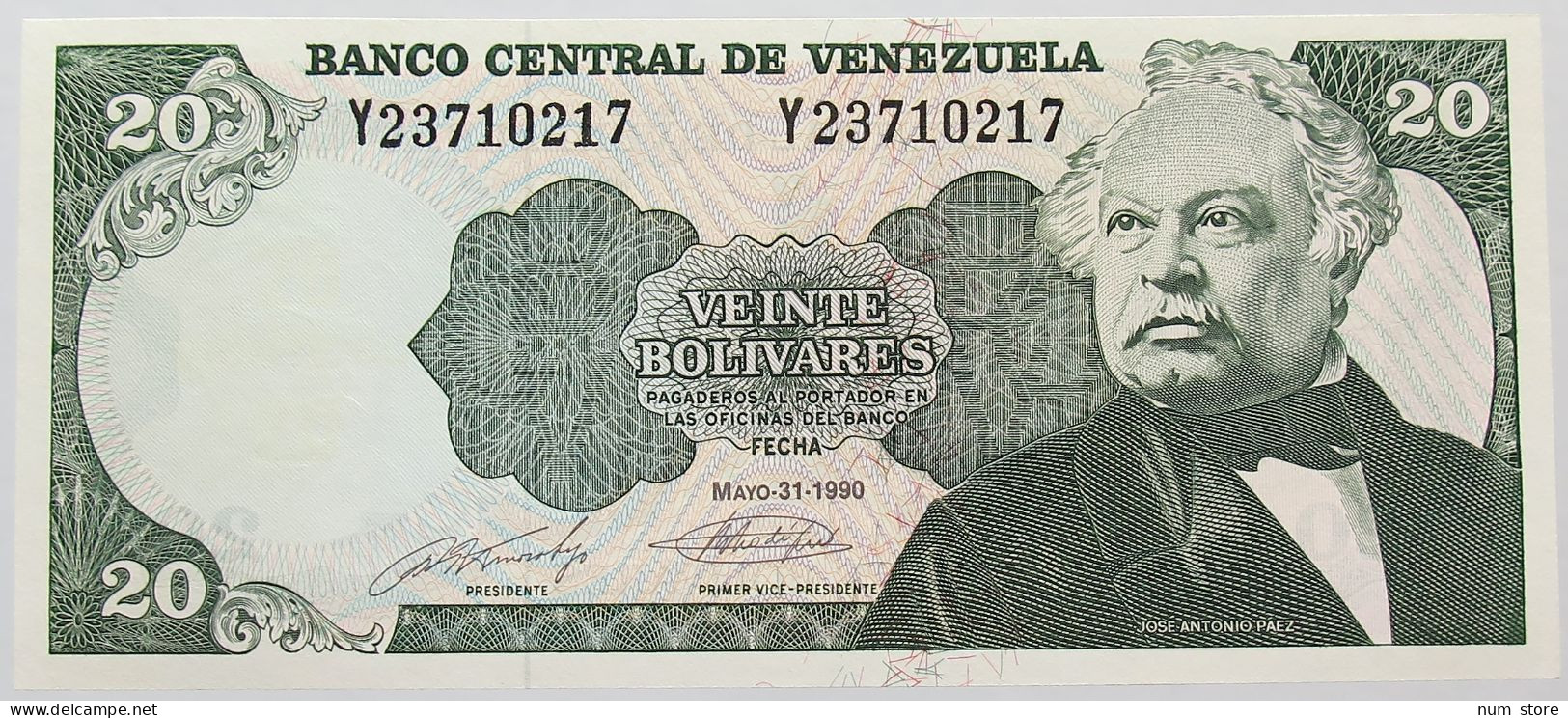 VENEZUELA 20 BOLIVARES 1990 TOP #alb016 0485 - Venezuela