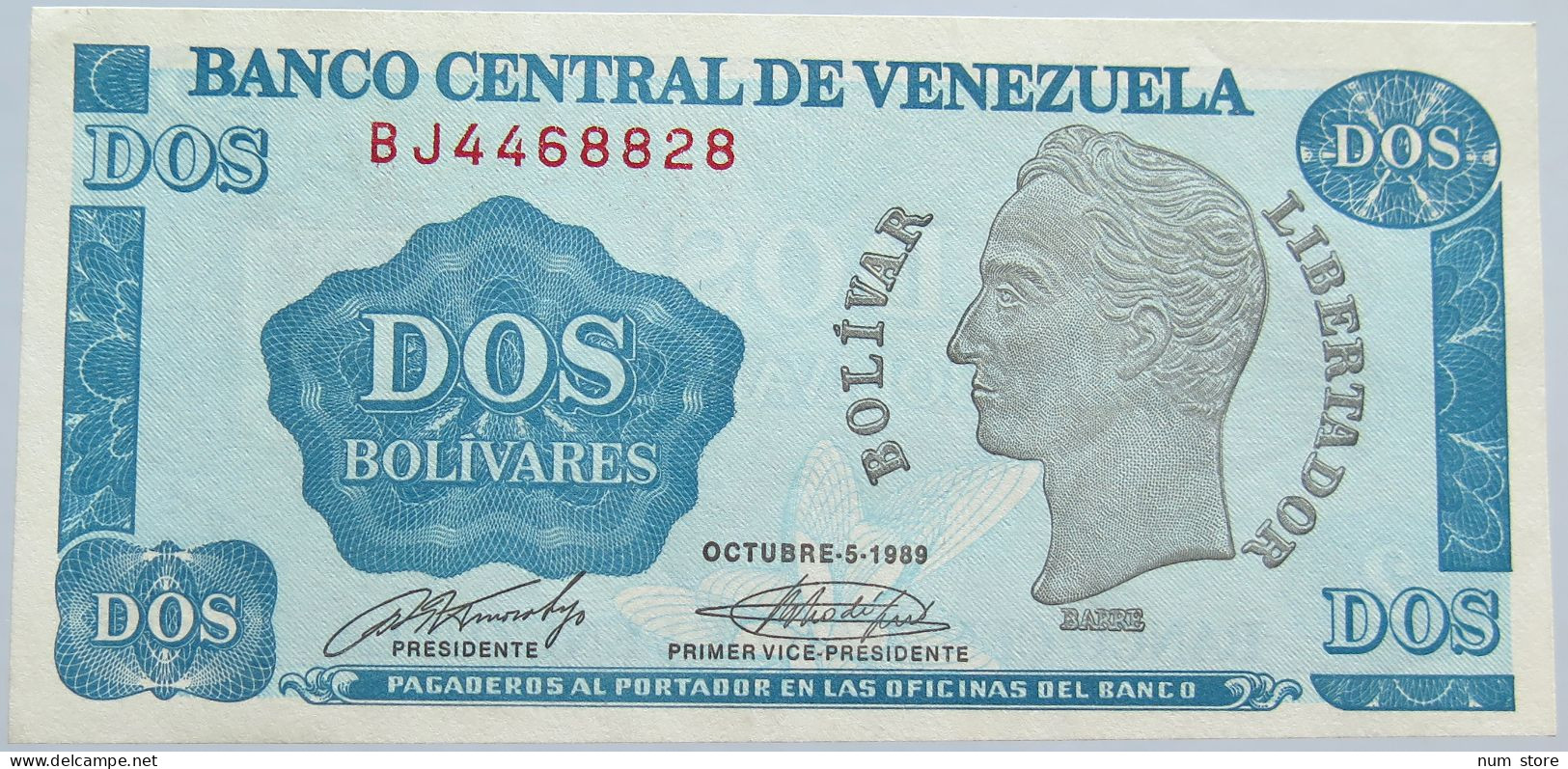 VENEZUELA 5 BOLIVARES 1989 #alb003 0015 - Venezuela