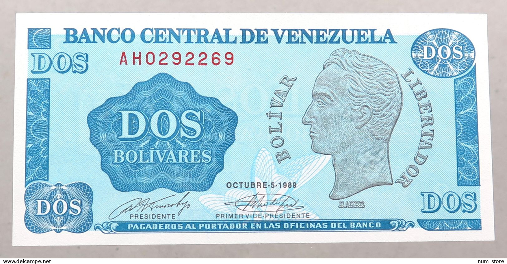 VENEZUELA 2 BOLIVARES 1989 TOP #alb051 0449 - Venezuela