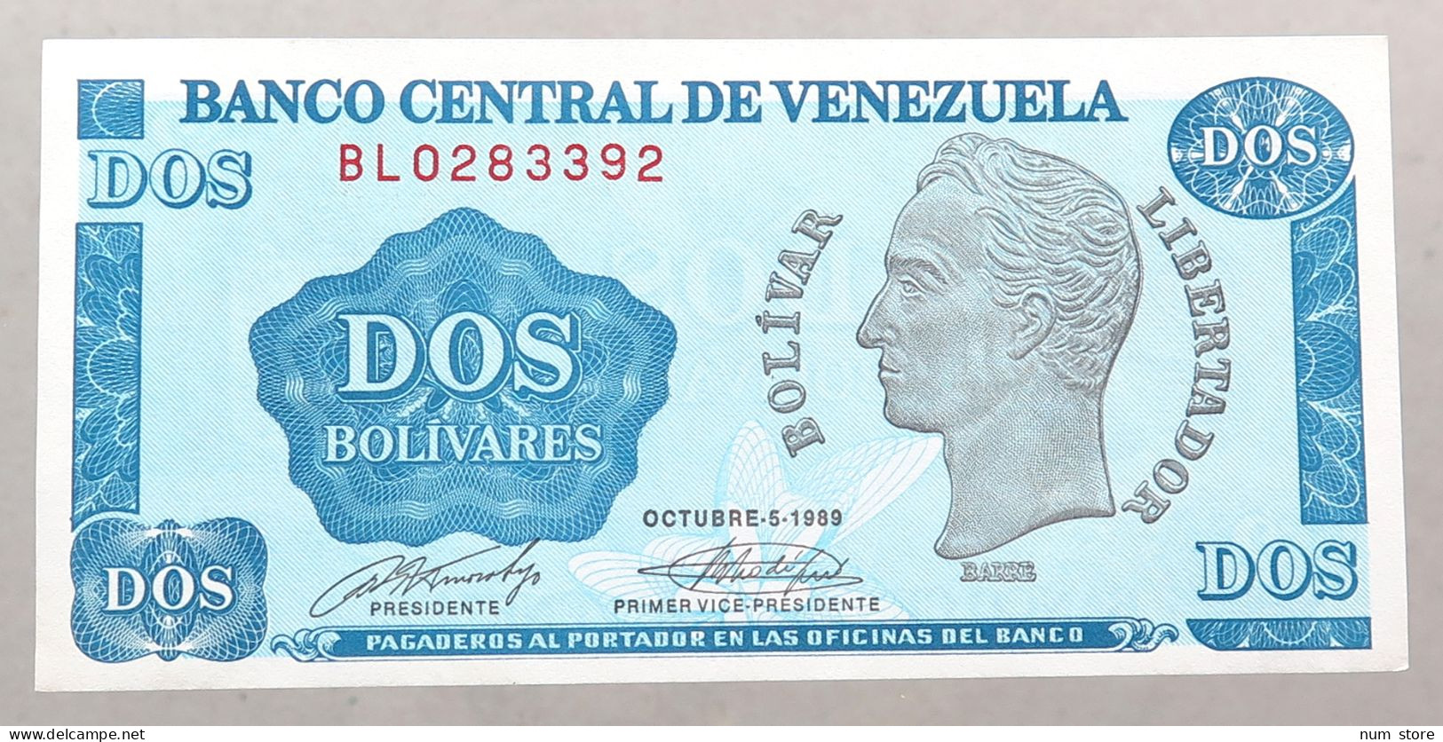 VENEZUELA 2 BOLIVARES 1989 TOP #alb051 0445 - Venezuela