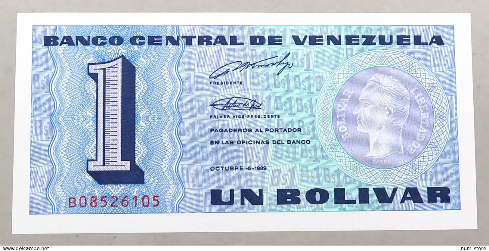 VENEZUELA 1 BOLIVAR 1989 TOP #alb051 0433 - Venezuela