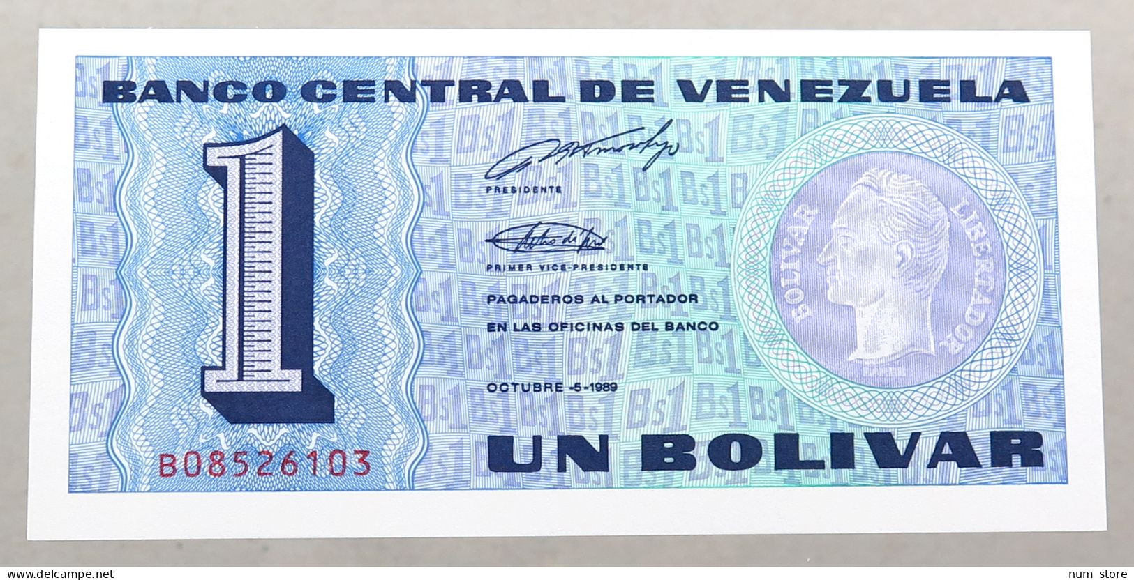 VENEZUELA 1 BOLIVAR 1989 TOP #alb051 0425 - Venezuela