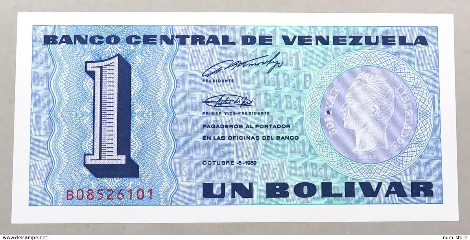 VENEZUELA 1 BOLIVAR 1989 TOP #alb051 0429 - Venezuela