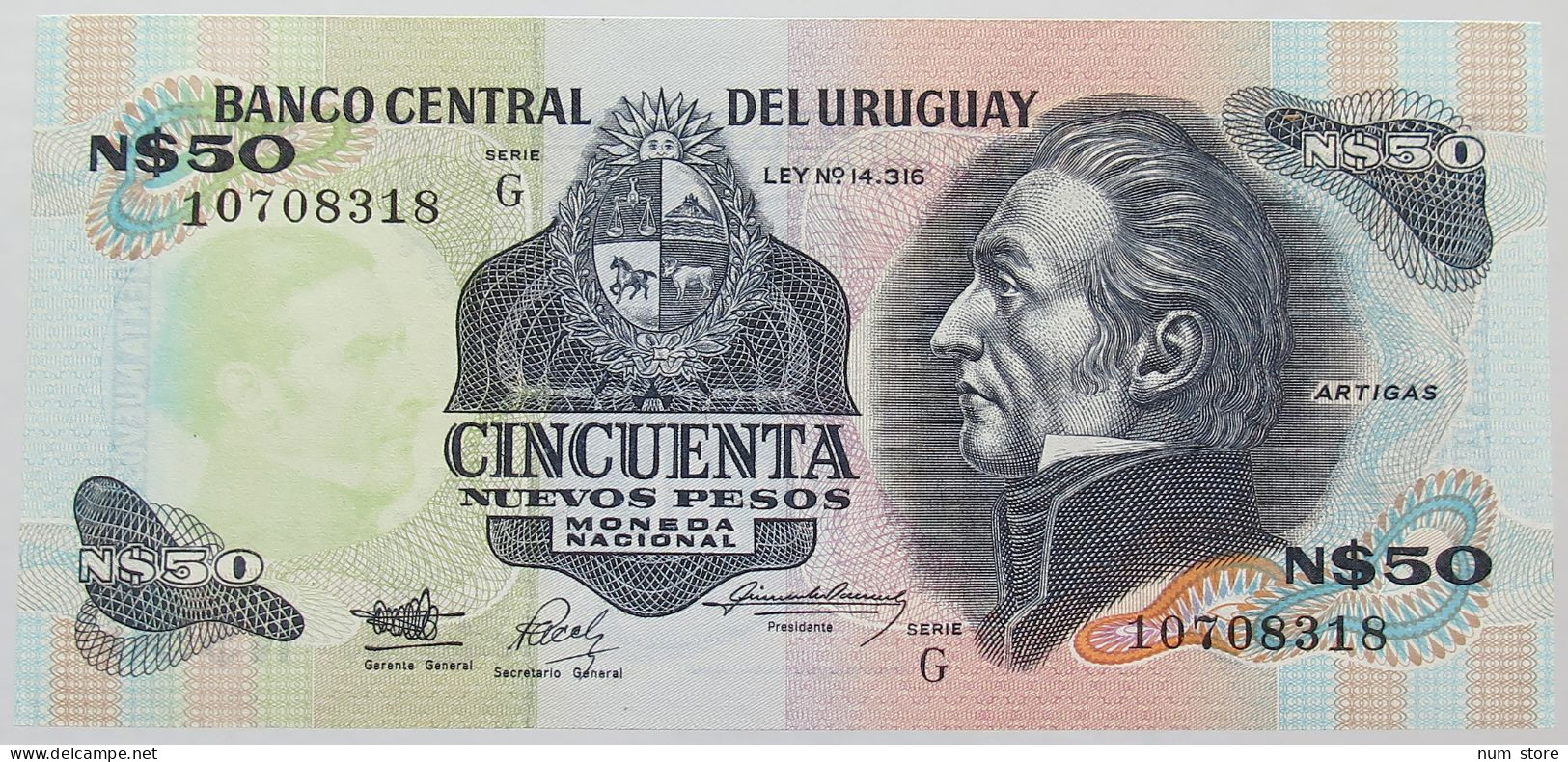 URUGUAY 50 PESOS TOP #alb016 0481 - Uruguay