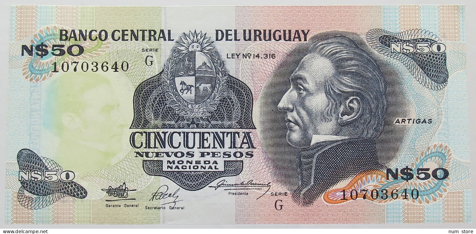 URUGUAY 50 PESOS TOP #alb016 0479 - Uruguay