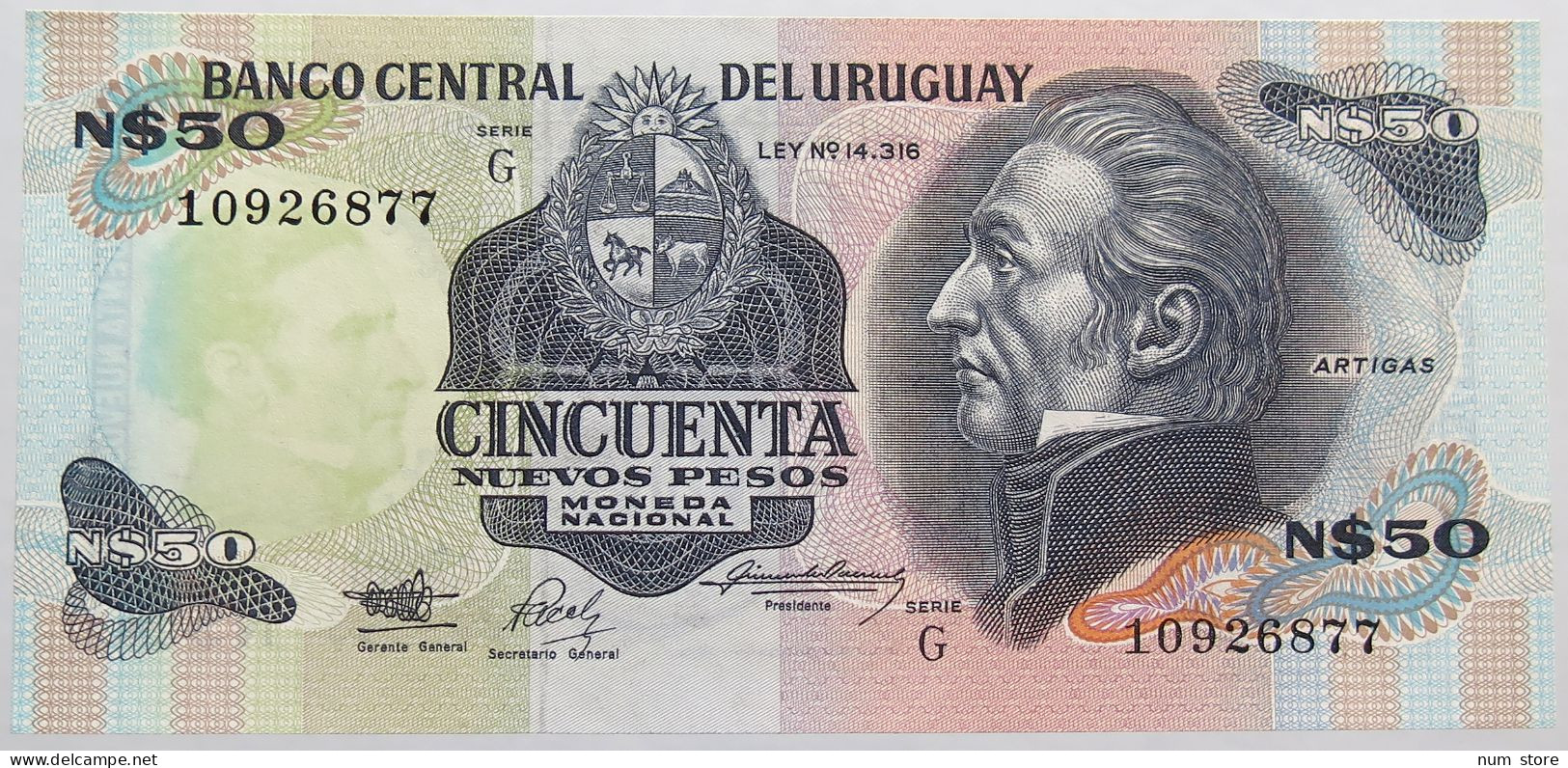 URUGUAY 50 PESOS TOP #alb014 0003 - Uruguay