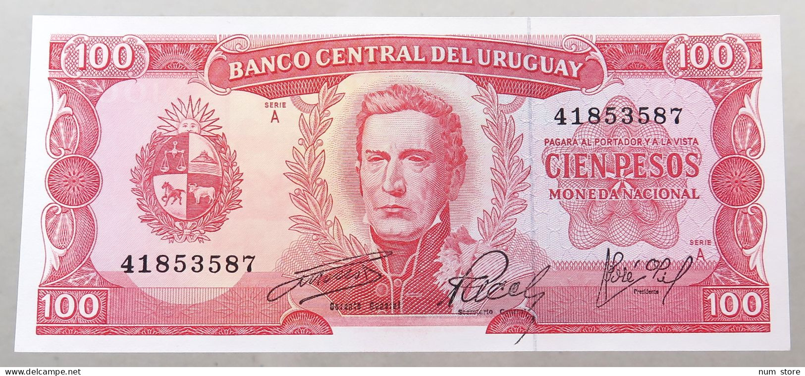 URUGUAY 100 PESOS 1967 TOP #alb049 1311 - Uruguay