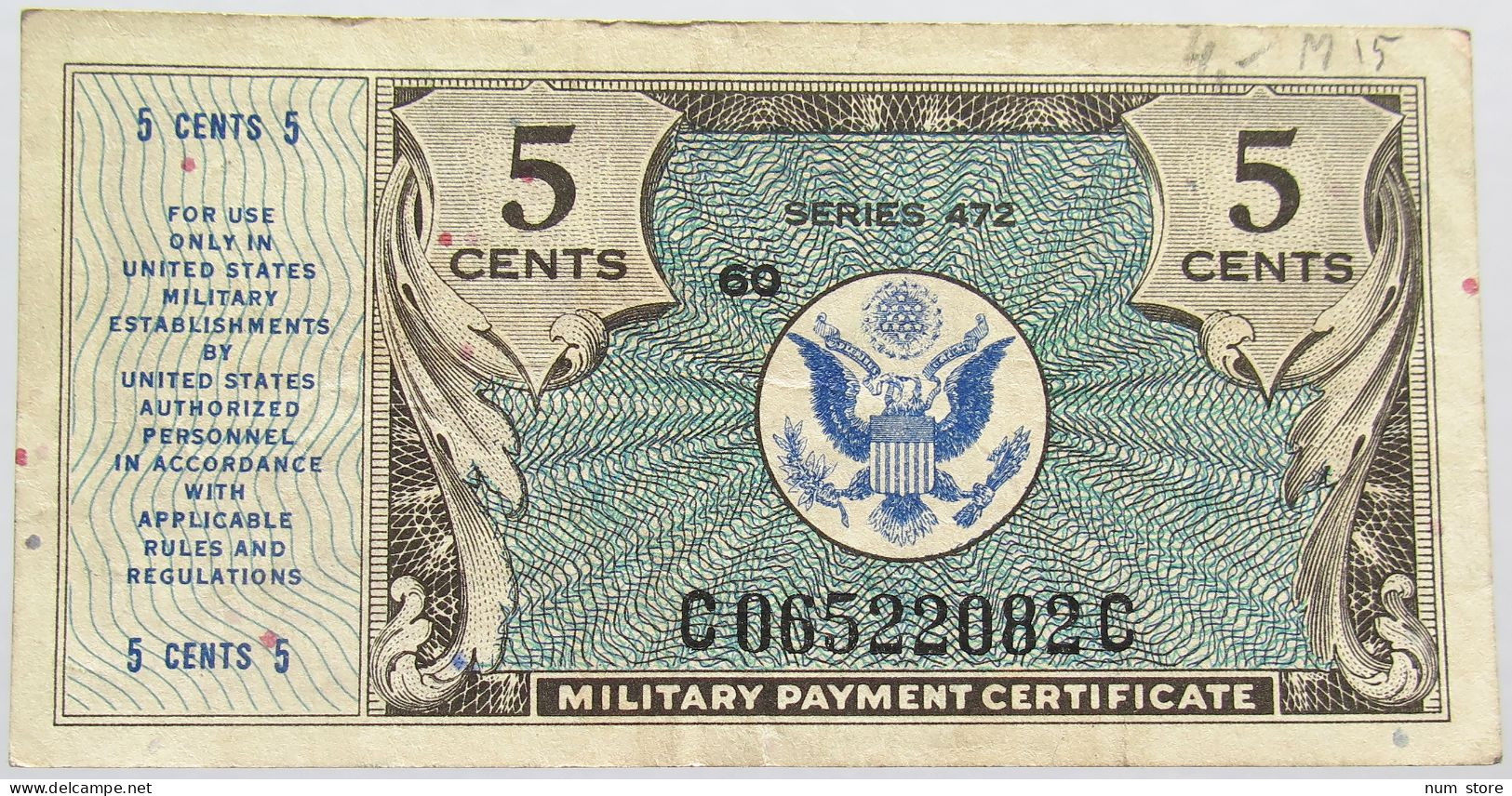 UNITED STATES 5 CENTS MILITARY #alb015 0255 - Sin Clasificación