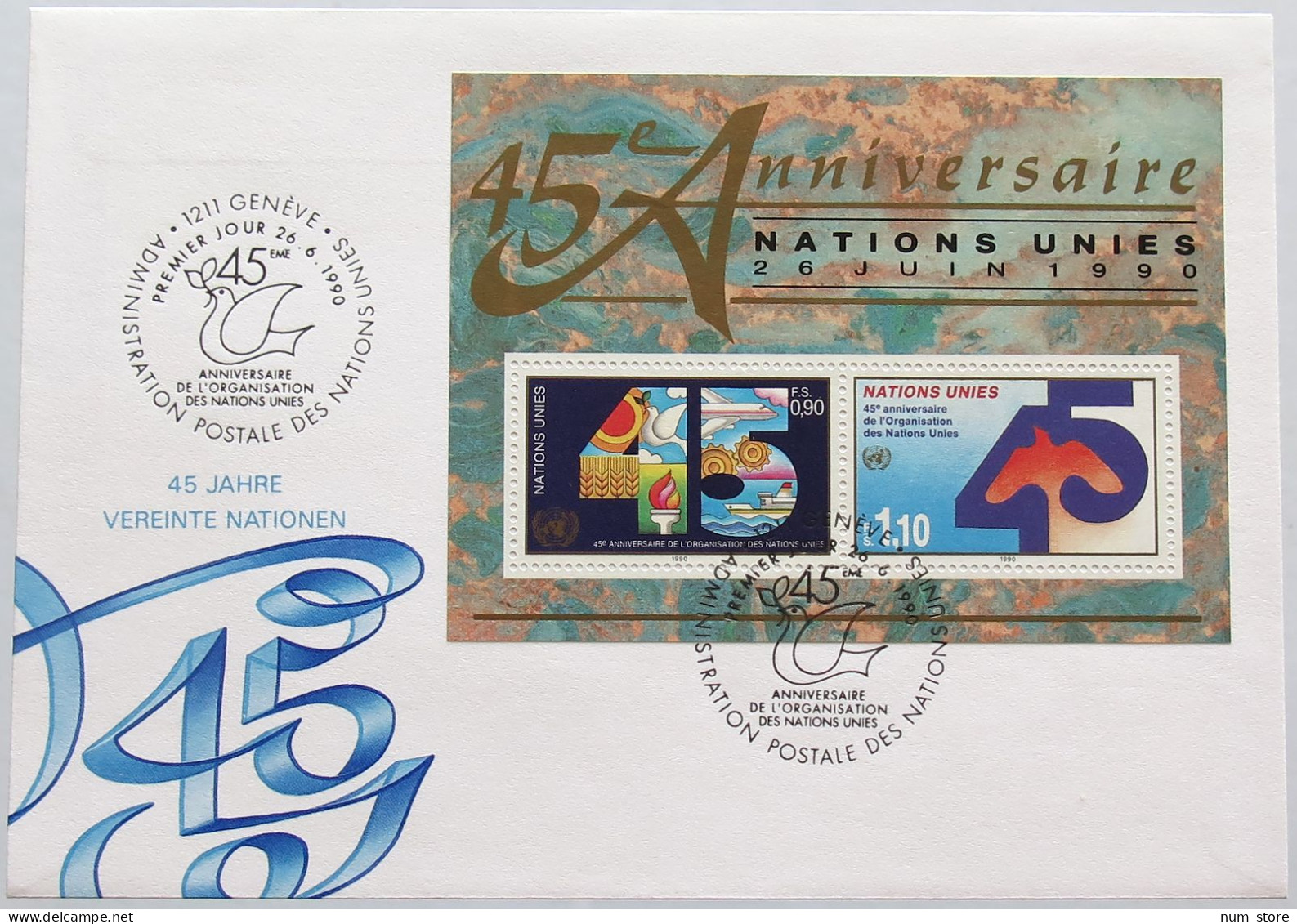 UNITED NATIONS 45 ANNIVERSARY STAMPS, STATIONERY #alb006 0027 - Autres - Amérique