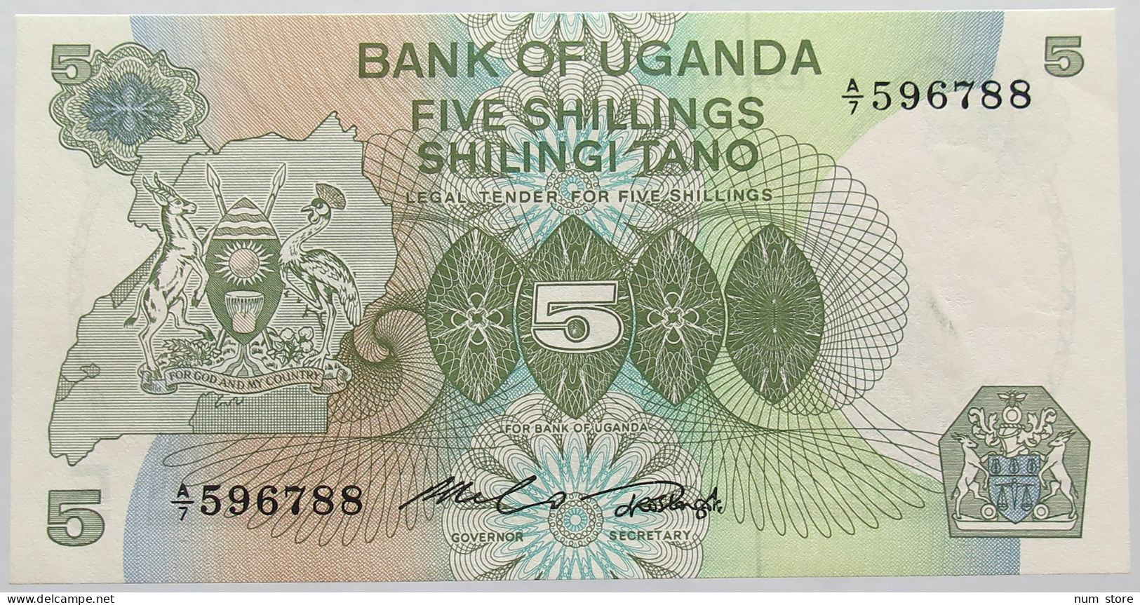 UGANDA 5 SHILLINGS TOP #alb017 0131 - Ouganda