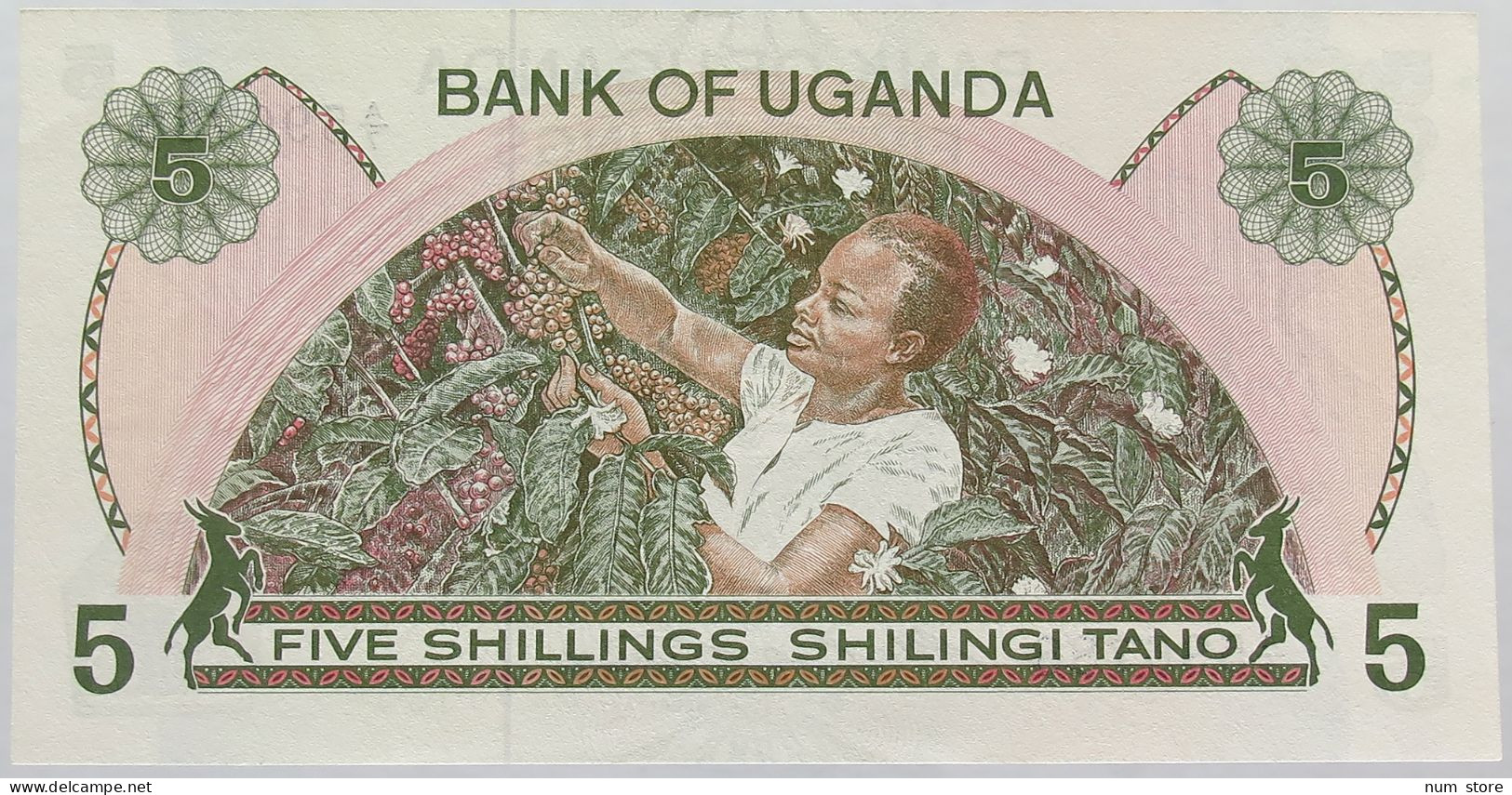 UGANDA 5 SHILLINGS TOP #alb017 0131 - Ouganda