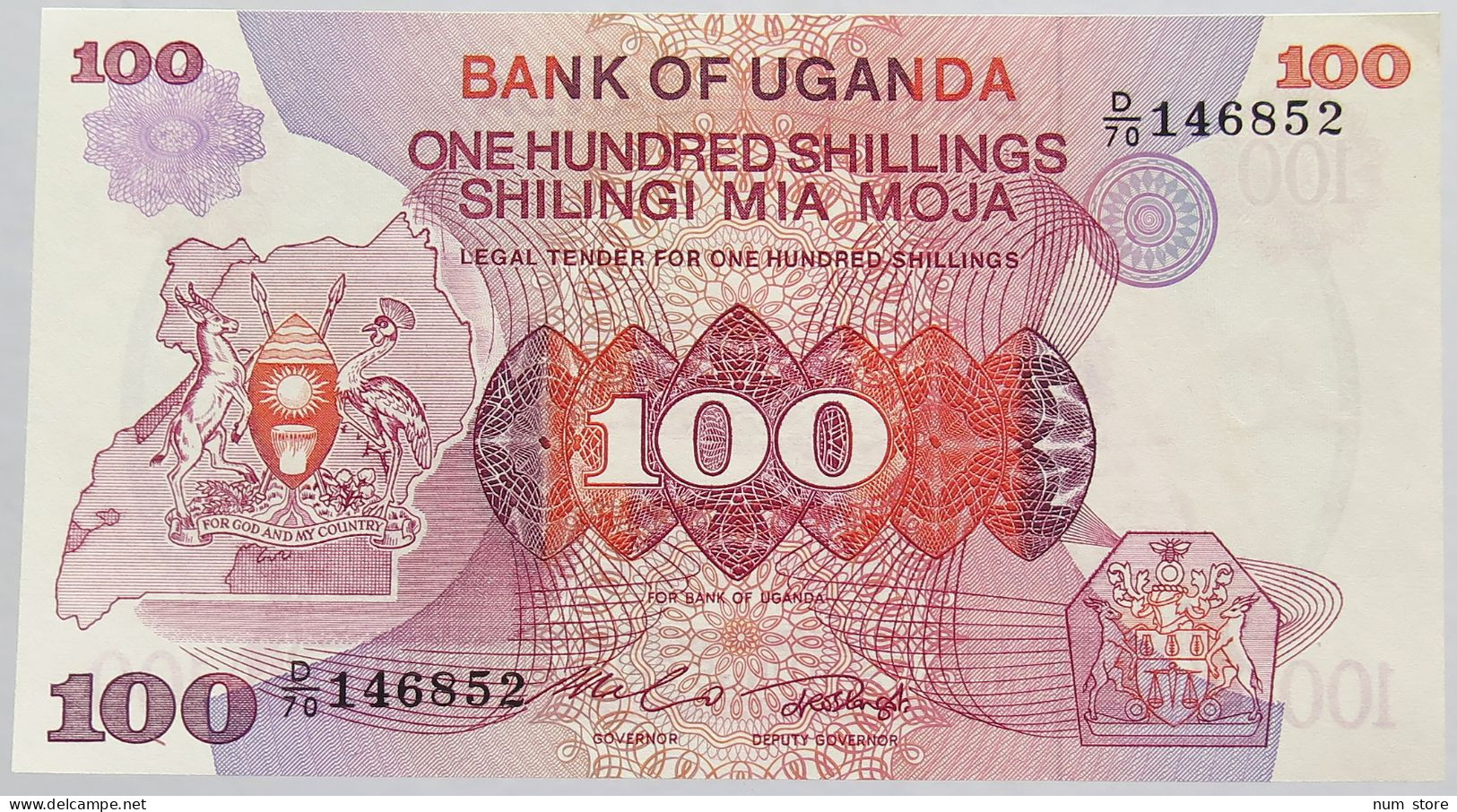 UGANDA 100 SHILLINGS UNC #alb018 0217 - Oeganda