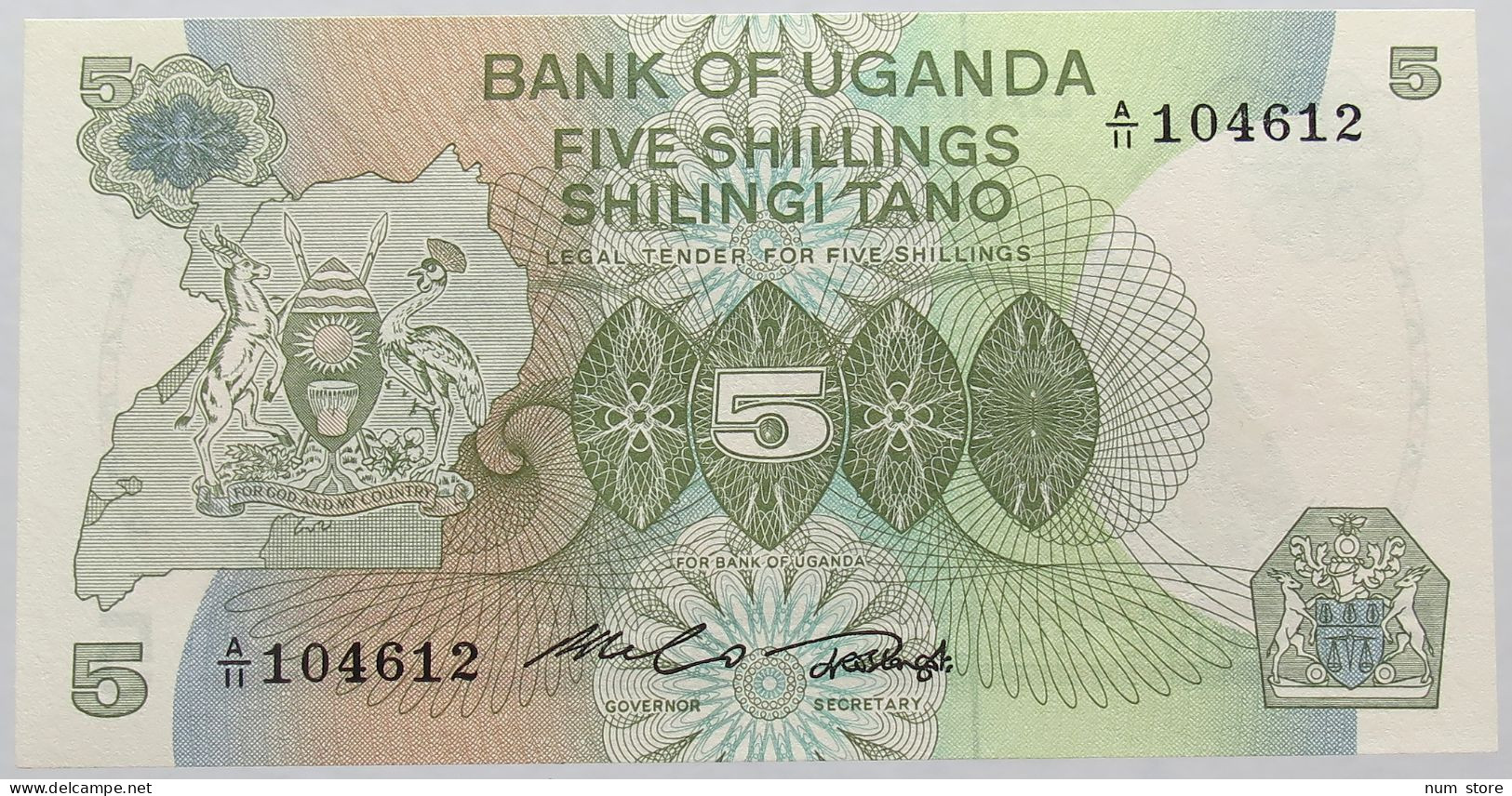 UGANDA 5 SHILLINGS 1982 TOP #alb016 0139 - Ouganda