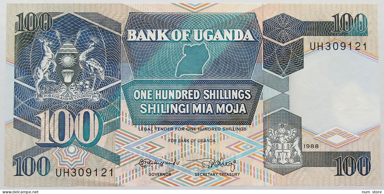 UGANDA 100 SHILLINGS 1988 TOP #alb016 0209 - Oeganda