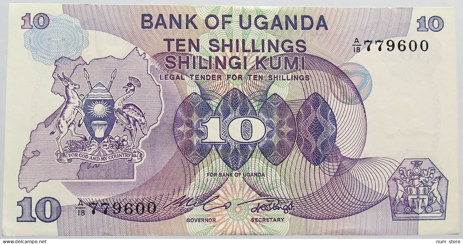 UGANDA 10 SHILLINGS 1982 TOP #alb013 0229 - Ouganda