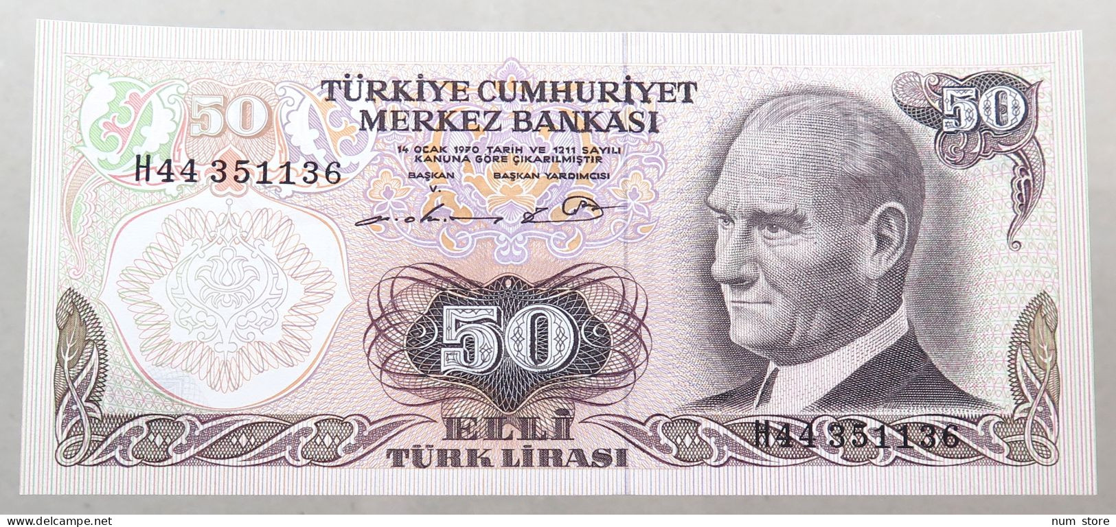 TURKEY 50 LIRASI 1970 TOP #alb049 1175 - Turquie