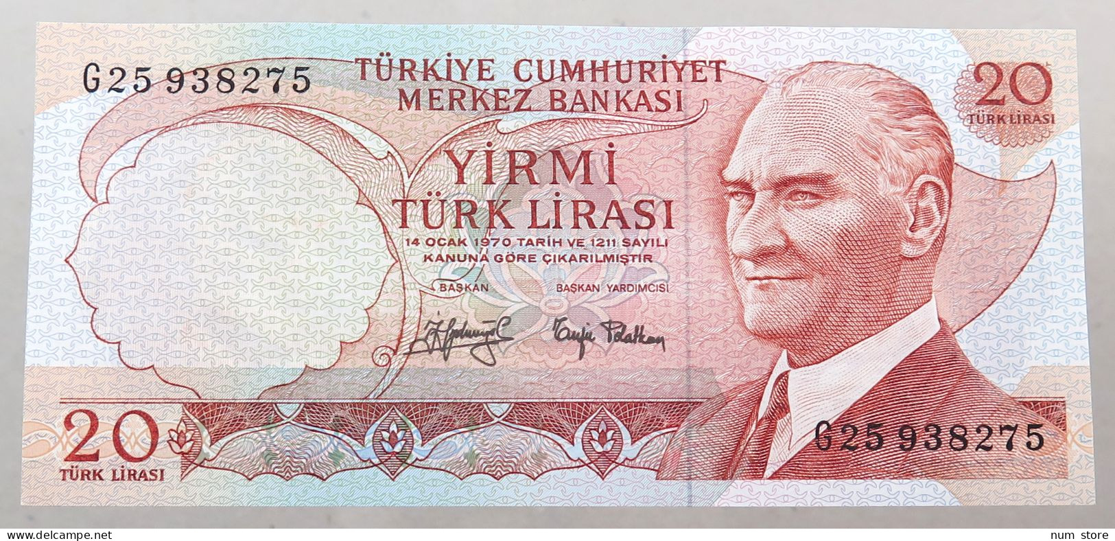 TURKEY 20 LIRASI 1970 TOP #alb049 1167 - Turquie