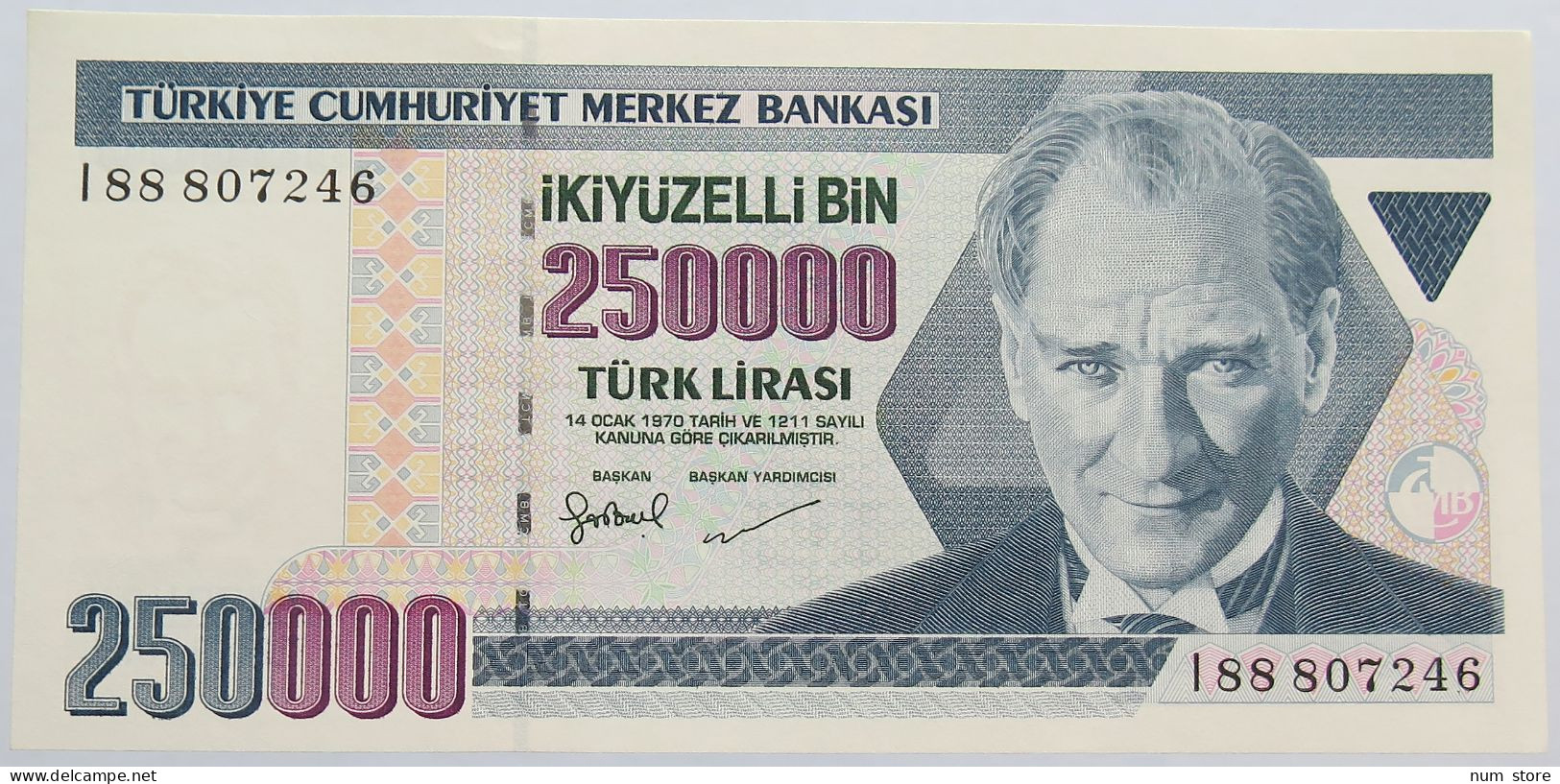 TURKEY 250000 LIRASI 1970 TOP #alb014 0175 - Turquie