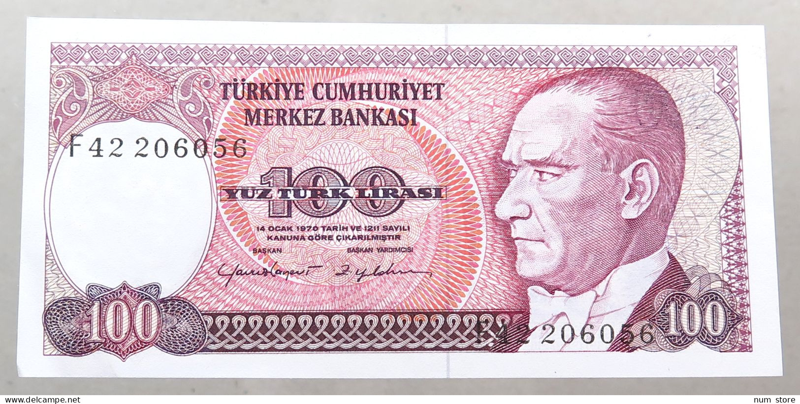 TURKEY 100 LIRASI 1970 TOP #alb049 1109 - Turquie