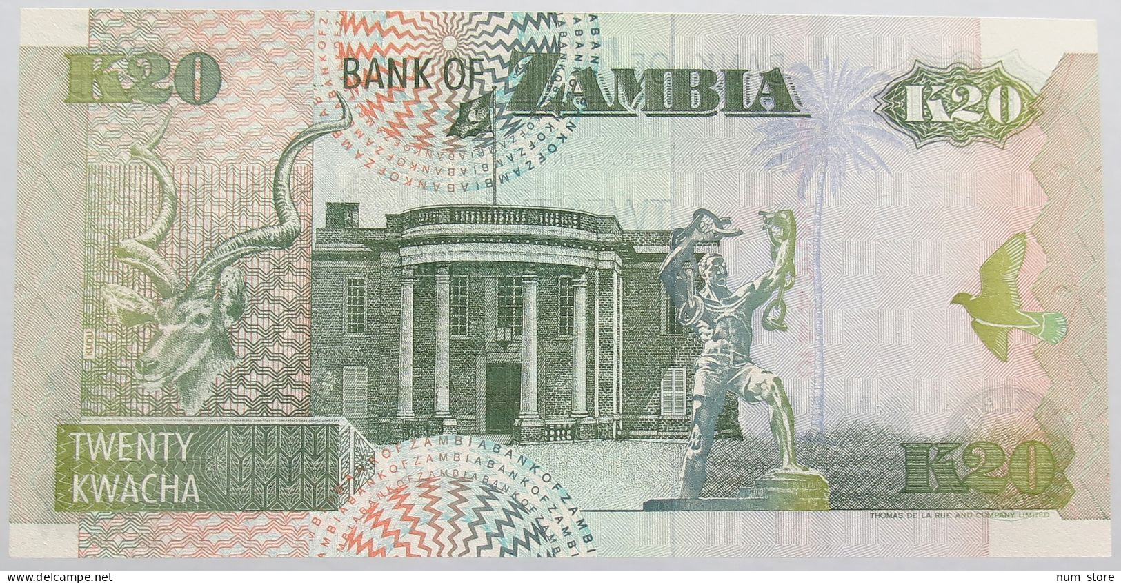 ZAMBIA 20 KWACHA 1992 TOP #alb014 0543 - Zambie