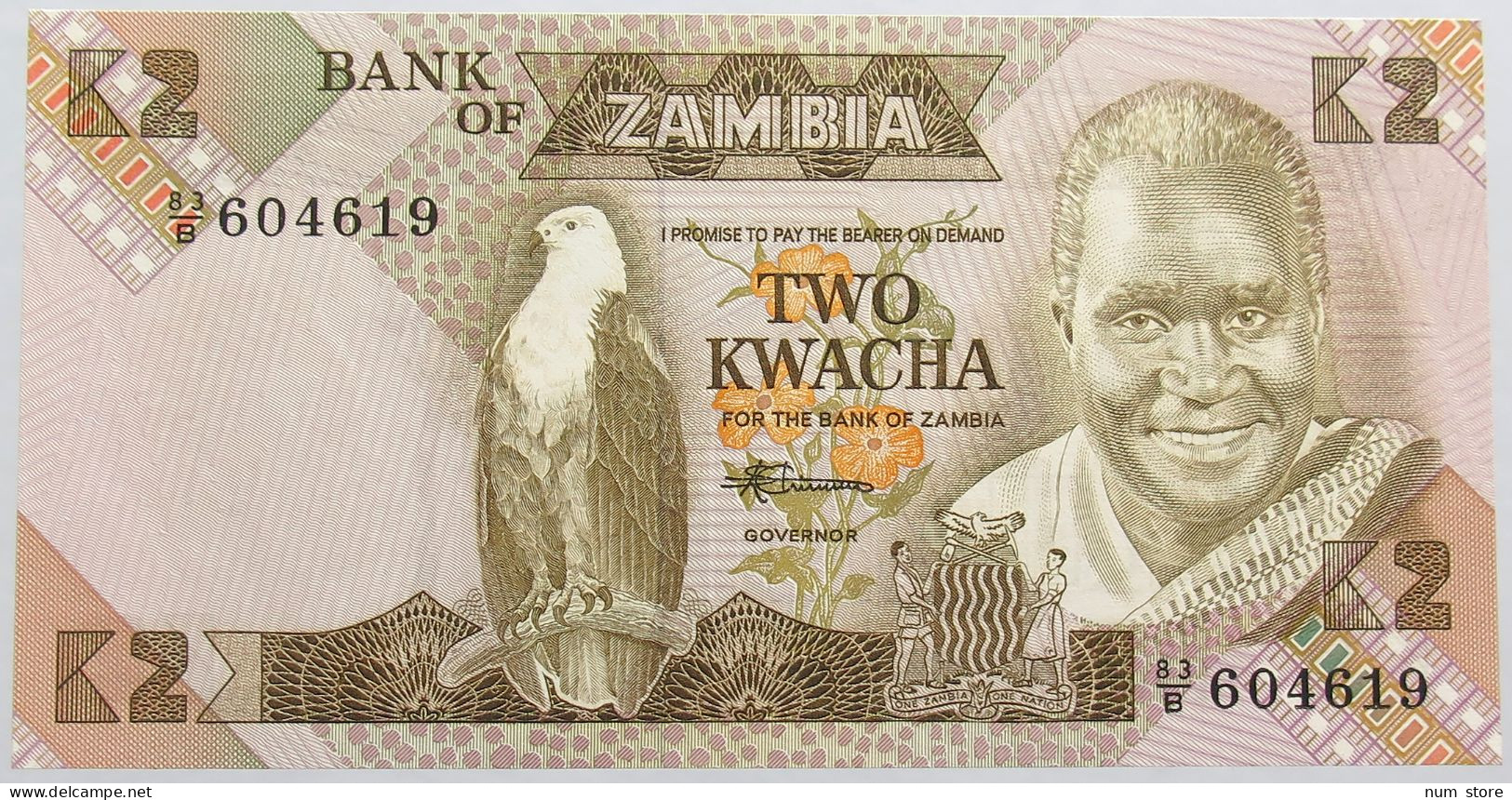 ZAMBIA 2 KWACHA TOP #alb014 0539 - Zambie