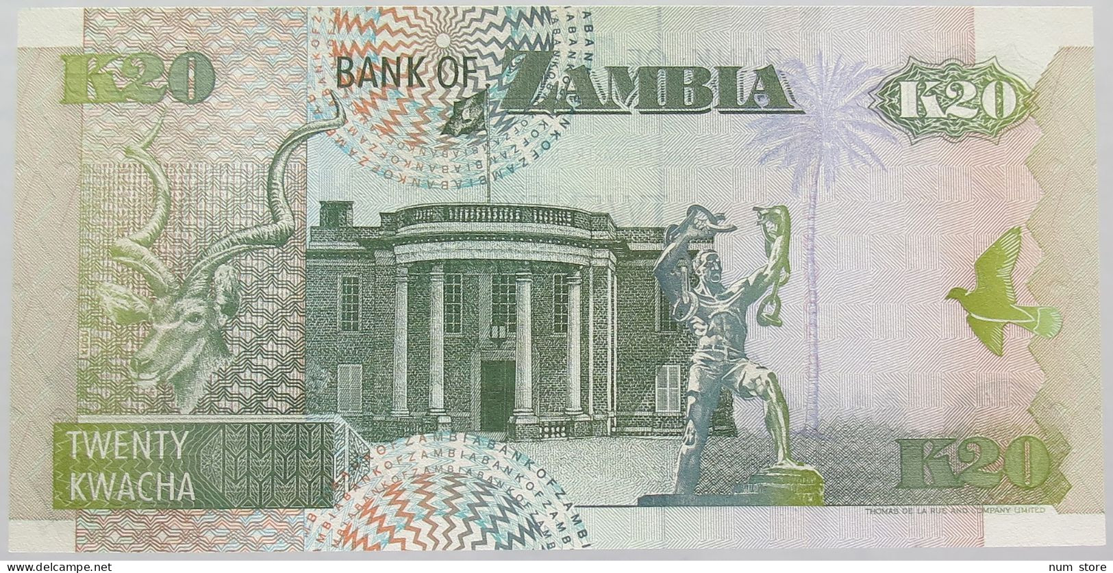 ZAMBIA 20 KWACHA 1992 TOP #alb017 0013 - Zambie