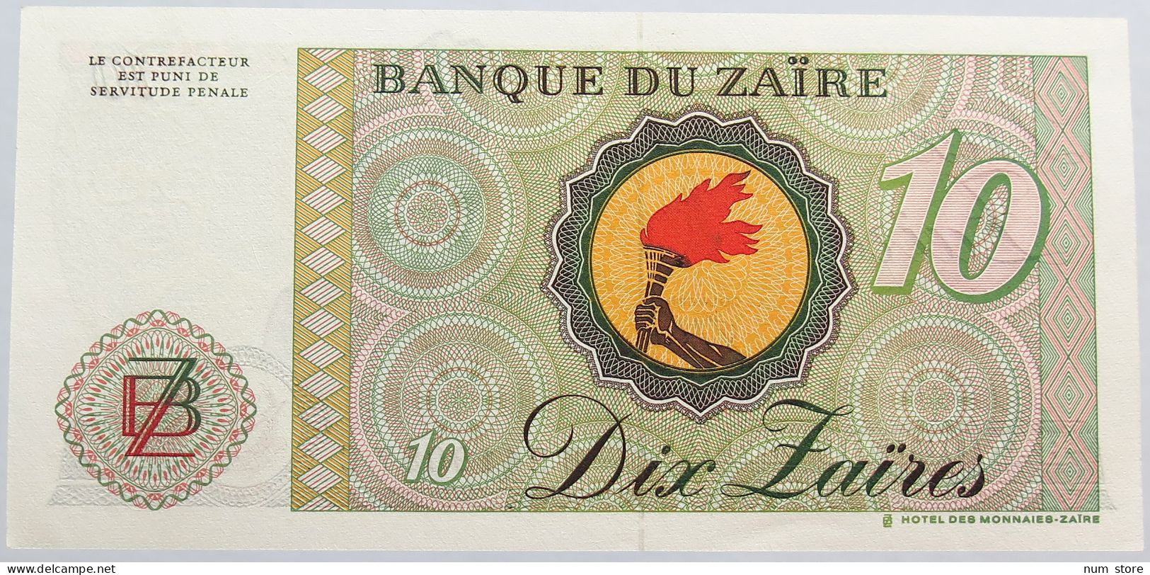 ZAIRE 10 ZAIRES 1985 TOP #alb014 0563 - Zaïre