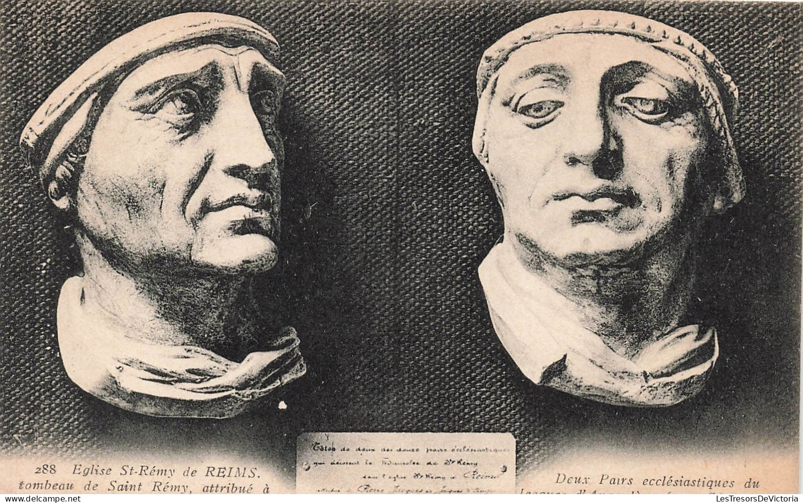 SCULPTURES - Eglise Saint Rémy De Reims - Tombeau De Saint Rémy - Deux Pairs Ecclésiastiques - Carte Postale Ancienne - Skulpturen