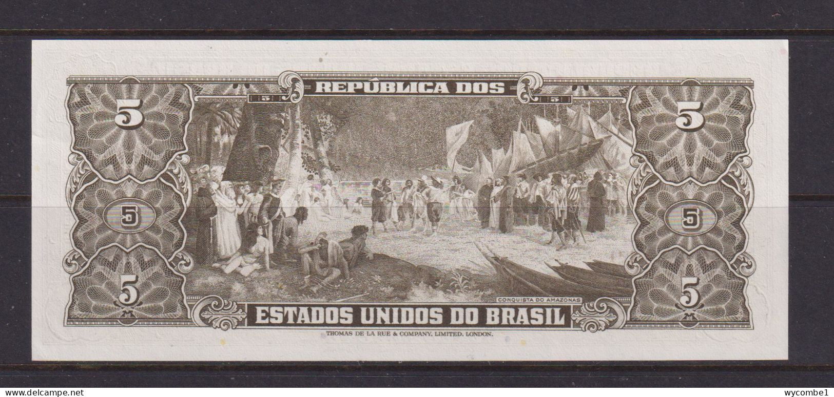 BRASIL - 1953-59 5 Cruzeiros AUNC Banknote - Brésil