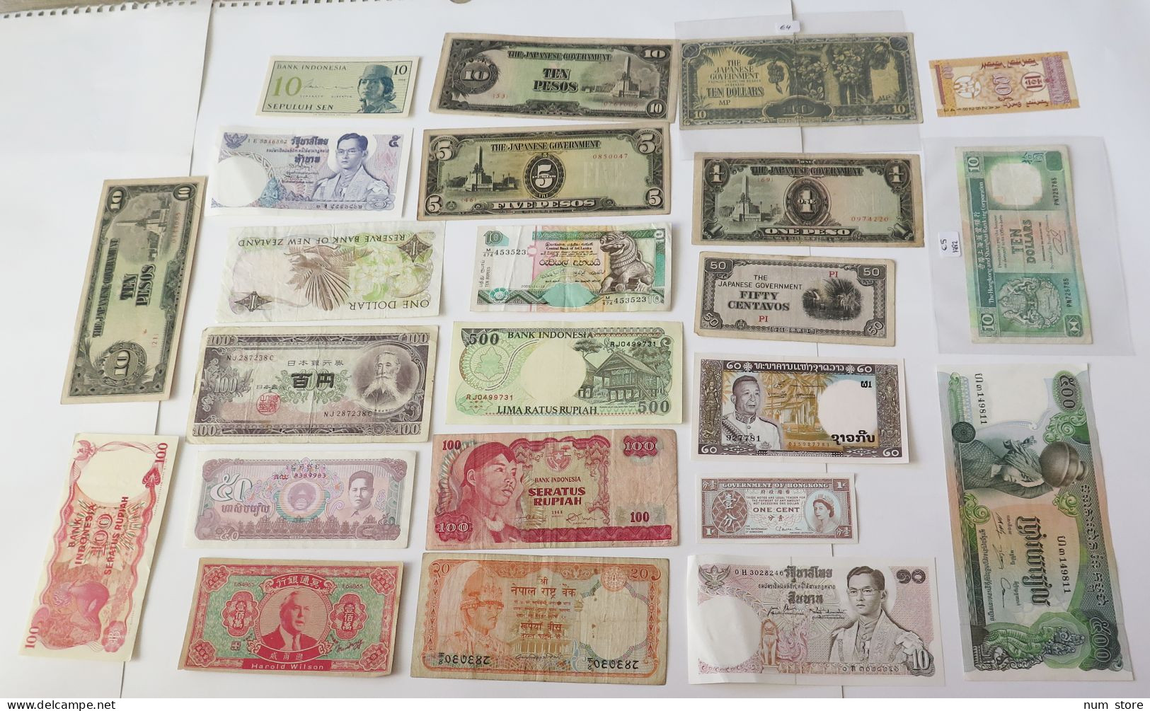COLLECTION LOT BANKNOTES ASIA 44pc #xbb 083 - Verzamelingen & Kavels