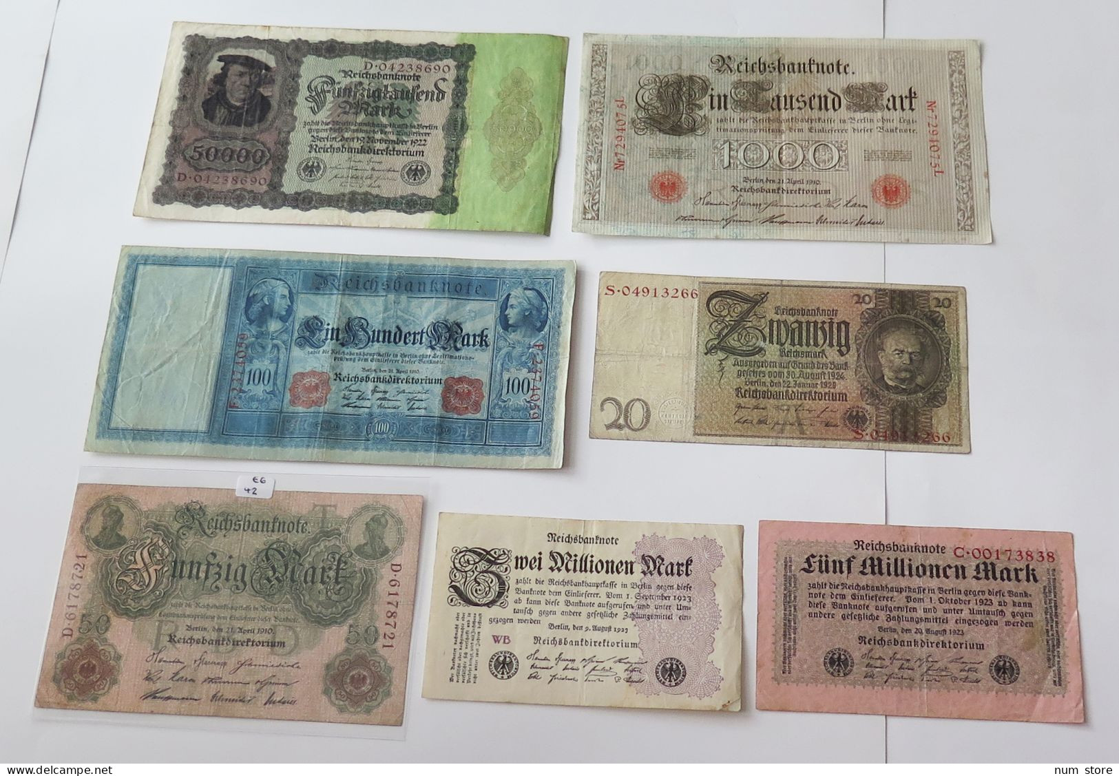 GERMANY COLLECTION BANKNOTES, LOT 15pc EMPIRE #xb 405 - Collections