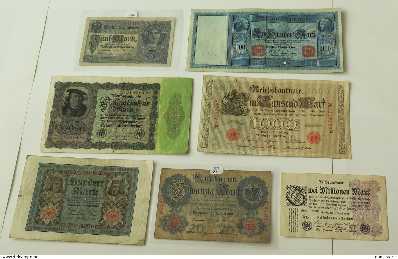 GERMANY COLLECTION BANKNOTES, LOT 15pc EMPIRE #xb 413 - Collections