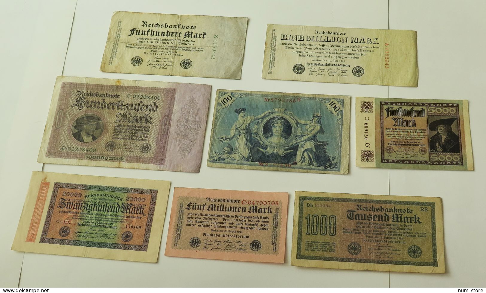 GERMANY COLLECTION BANKNOTES, LOT 15pc EMPIRE #xb 413 - Verzamelingen